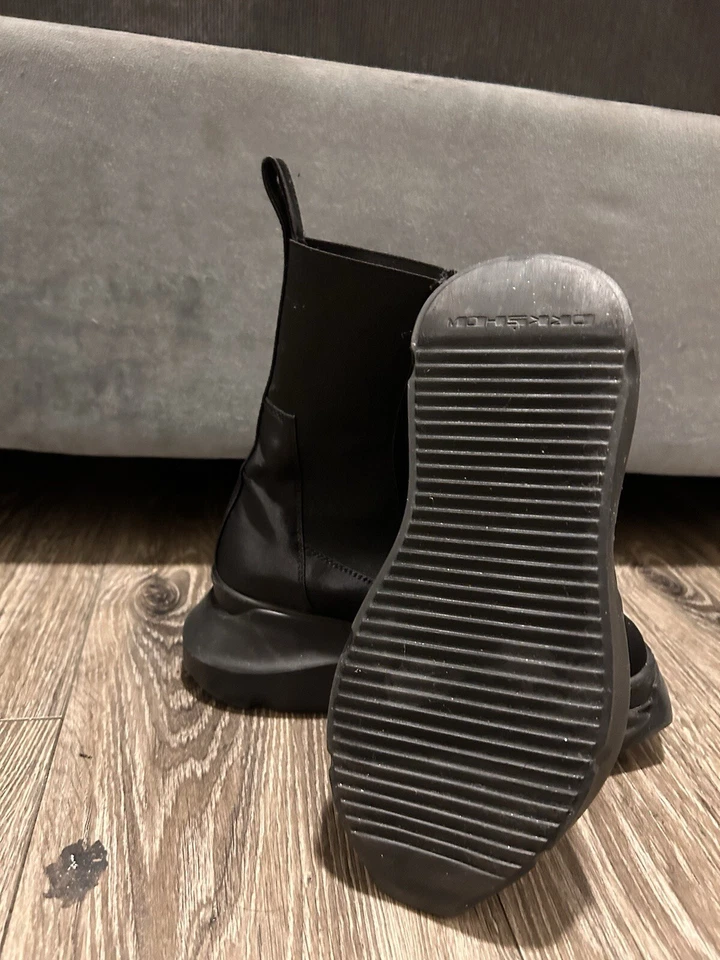 RICK OWENS DRKSHDWBlack Beatle Abstract Boots - Image 3 of 3