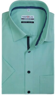 Marvelis Hemd Comfort Fit Kurzarm uni mintgrün 7076.32.40