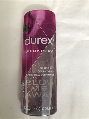 Durex Juicy Play Cherry Flavored Personal Lubricant 3.38oz -EXP: 8/25