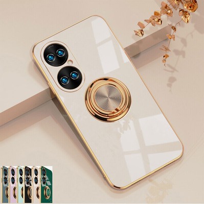 Slim Plating Ring Phone Case For Huawei Honror V30 50 60 70 80 30 Mate 20 Nova