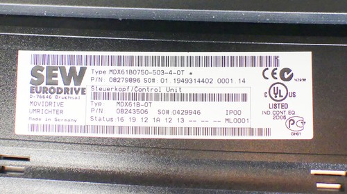 SEW MDX61B0750-503-4-0T MDX60A0750-503-4-00+MDX61B-0T+DFP21B+DIP11B+DEH11B-used- - Bild 6 von 8