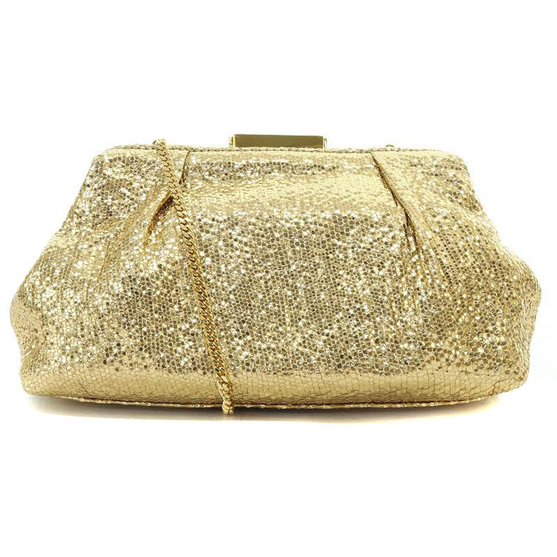 Demellier Apartment Handling Mini Clutch Bag Shoulder 2Way Gold 