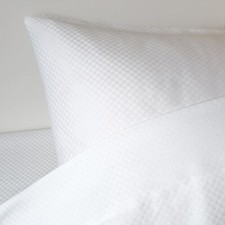 1pc Fitted Sheet 100 Premium Cotton Jacquard Checks White Custom Deep Pocket