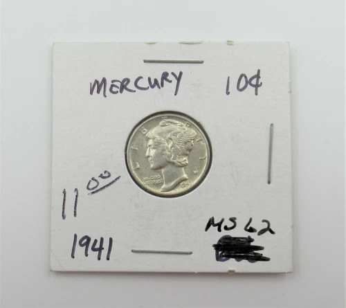 1941 P Mercury Dime Silver Coin Uncirculated