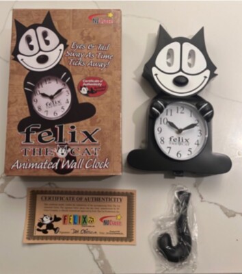 NJ Croce Felix the Cat 3D Motion Wall Clock Authentic Original NEW
