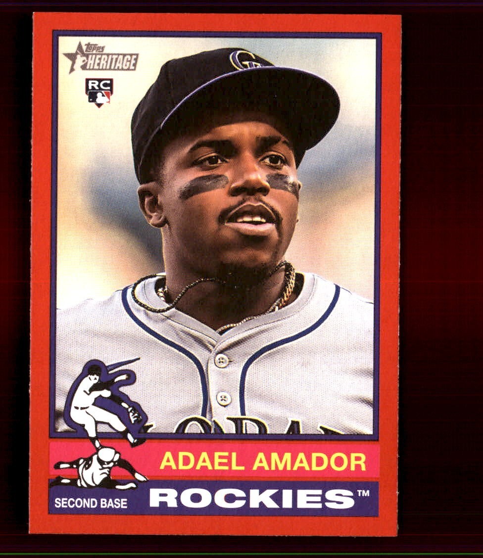 2025 Topps Heritage Red Border - Adael Amador #61 (RC)
