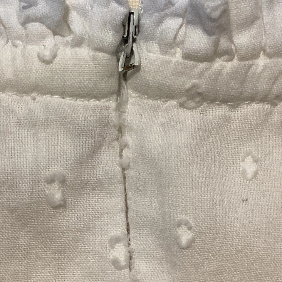 White Sundance 100% Cotton Embroidered Dress, Size Extra Small, Lace and ruffle - Image 4 of 4