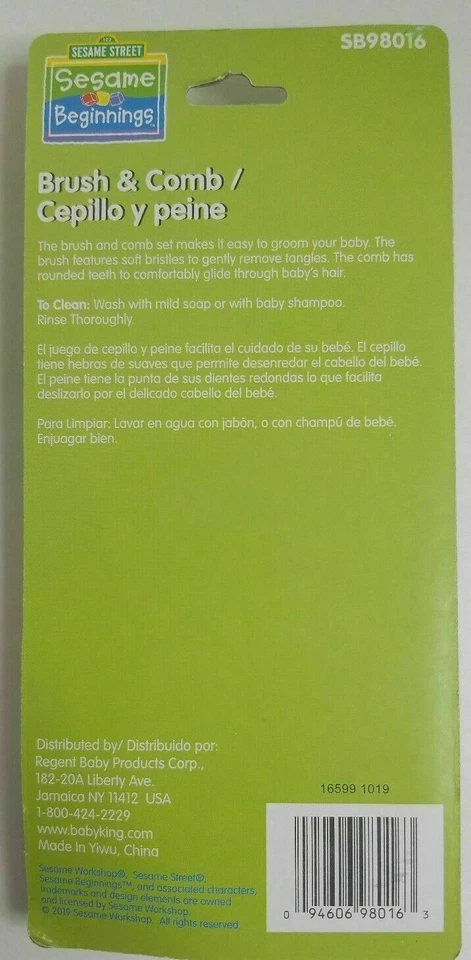 Cepillo suave para bebé Sesame Street con juego de peine Baby Elmo nuevo envío gratuito Foto 2 de 4