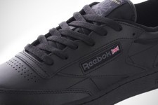 Reebok Classic Club C 85 Black Charcoal Mens Casual Shoes Sizes 7.5 - 13