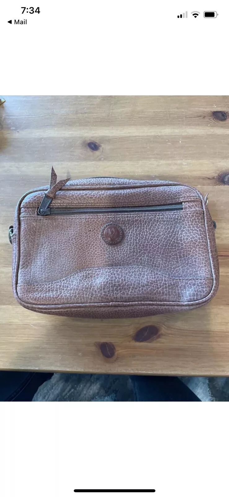 SAC CHRISTIAN DIOR vintage marron avec porte pièces
