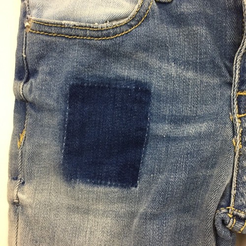 NWT ZARA Casual Collection Girls sz 6 Distressed Patch Med/Light Wash Slim Jeans - Picture 6 of 12