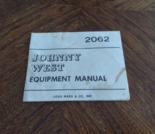 1960s Johnny West Movable Cowboy Marx 2062 EQUIPMENT MANUAL ACCESSORIES ONLY