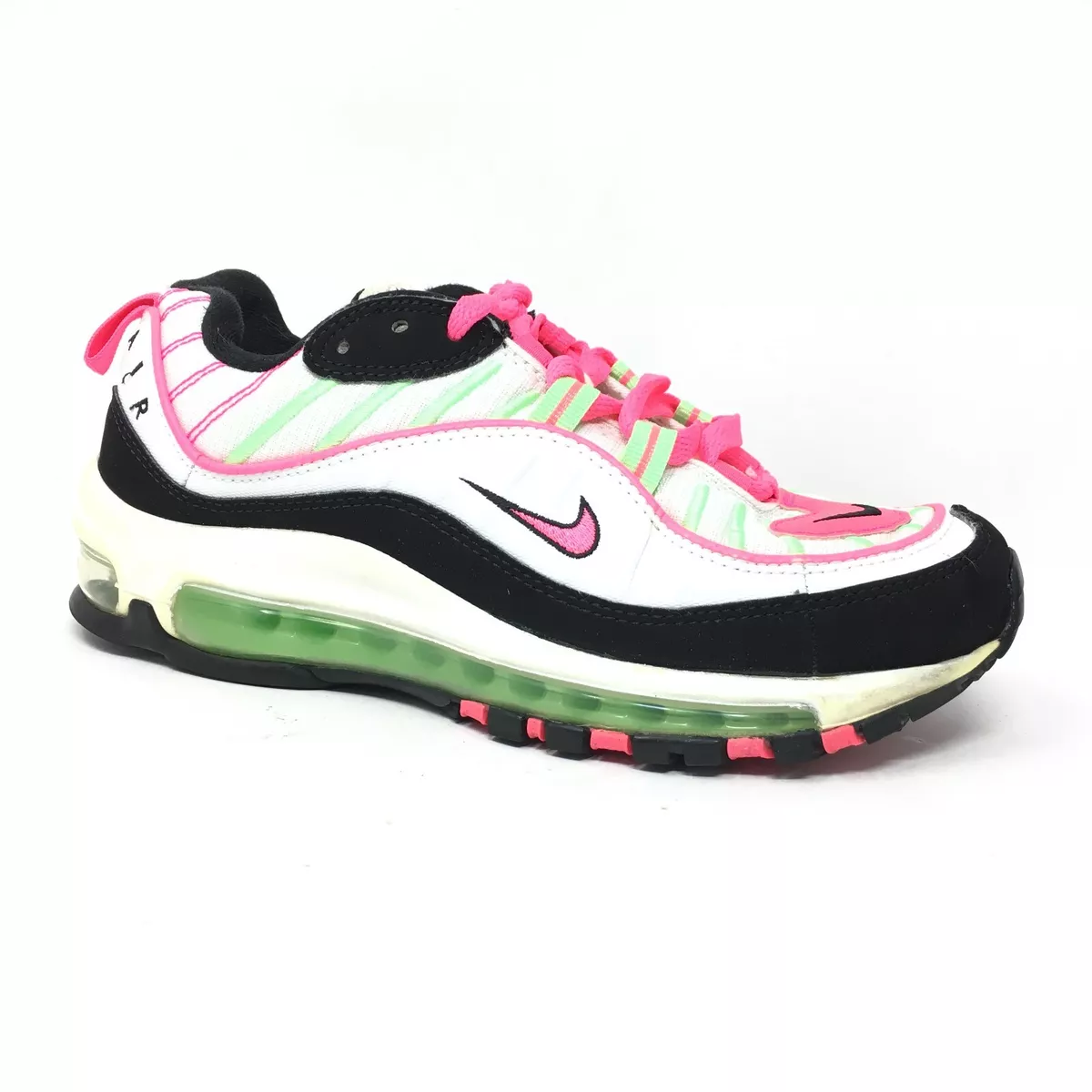 Nike Air Max 98 Shoes Sneakers Women s Size 6 US 36.5 EU White Pink Green Gym