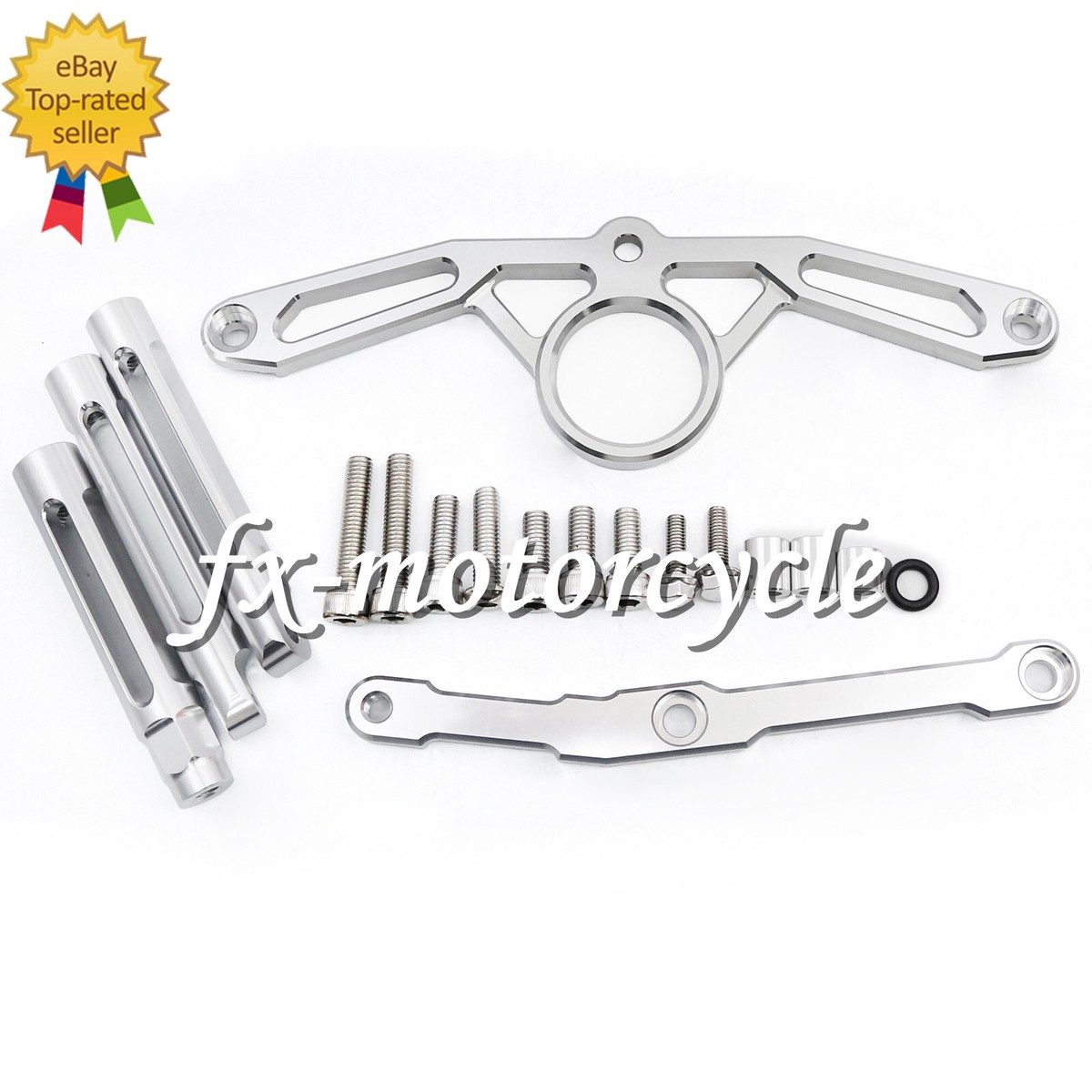 専用 40箱 For Yamaha MT09 2021-2023 Silver Steering Damper Stabilizer