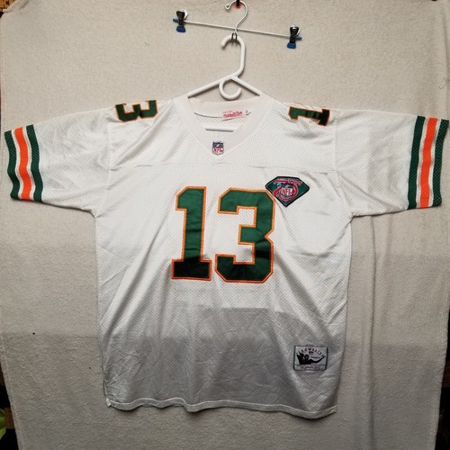 Mitchell & Ness NFL Mens Miami Dolphins Dan Marino 75th Throwbacks Jersey Sz 52