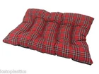 XL EXTRA LARGE RED TARTAN PET CAT/ DOG CUSHION DOG BED / FLOOR CUSHION FLEECE