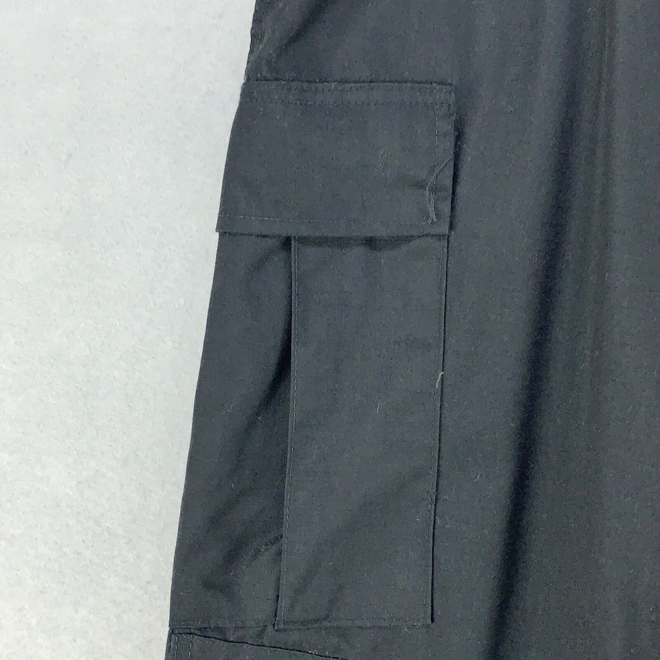 Calça cargo Atlanco masculina tamanho grande preta ajuste cintura DBL joelho ripstop reforçada - Imagem 4 de 4