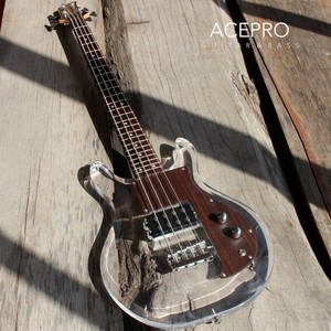 4 Cuerdas Bajo Eléctrico Guitarra de palo de rosa acrílico Pickguard cuerpo  de arce mástil de acrílico | eBay