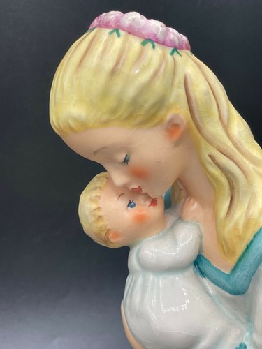 Figurina Goebel Germania Ovest Amore della Madre 1959 Mamma Bambino Coniglietto Festa della Mamma Regalo - Foto 8 di 12