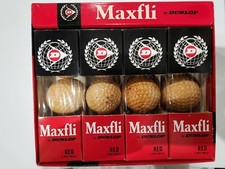 VINTAGE  DUNLOP Maxfli Red Golf Balls  1 Dozen  Golf Collectible  New