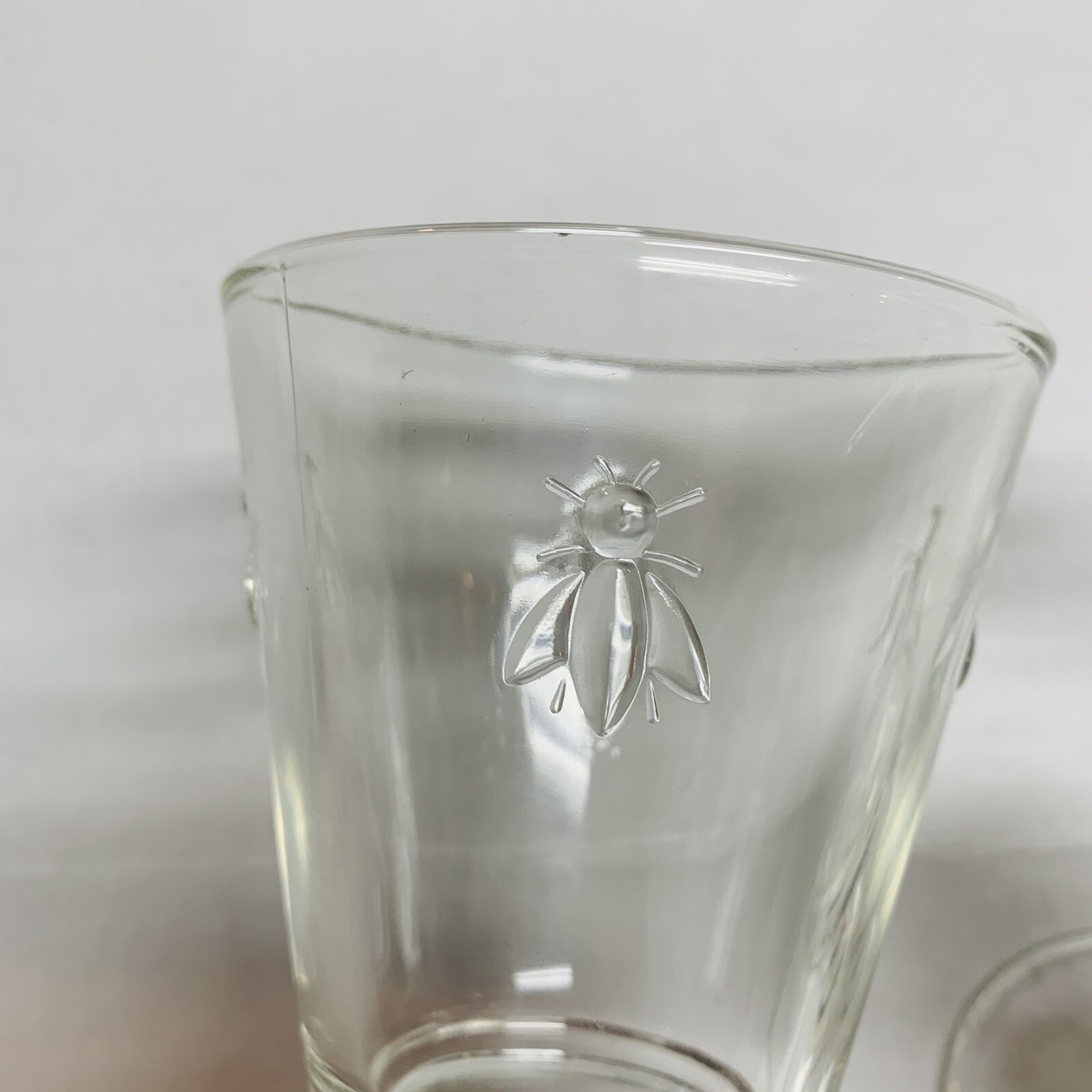 La Rochere Clear Art Glass Water Glasses Bee Qty2 Made in France