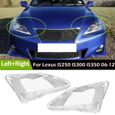 2x Headlight Lens Cover Clear For 2006-2012 Lexus IS250 IS300  Lampshade