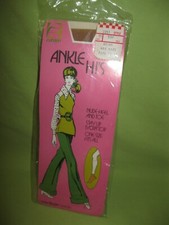Zayre ANKLE HI'S High Cut Nylon Socks 1960's NRFP Retro Artwork SIZE 8 1/2 to 11