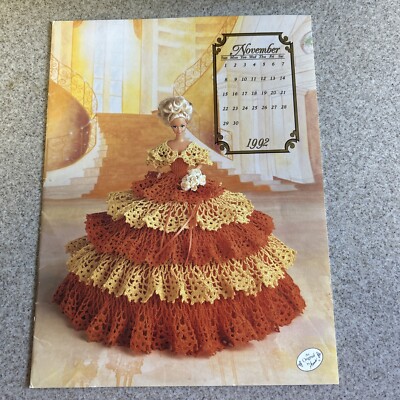 Miss November 1992 Size 11.5  Fashion Doll Dress Crochet Pattern Annie's, Barbie