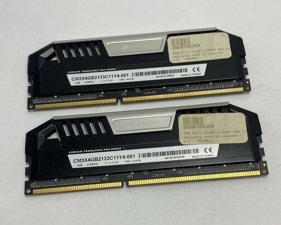 8GB Kit (2 x 4GB) Corsair CM3X4GB2133C11Y4-001 2133MHz DDR3 Computer Memory RAM - Image 2 of 4