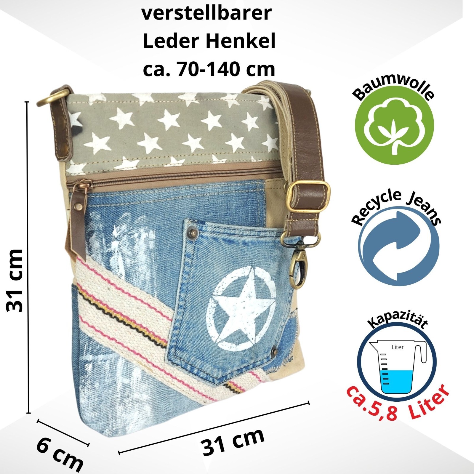 Fiorky Damen Umhängetasche Vintage - Hobo Tasche Aus Wildleder Mit Reißverschluss