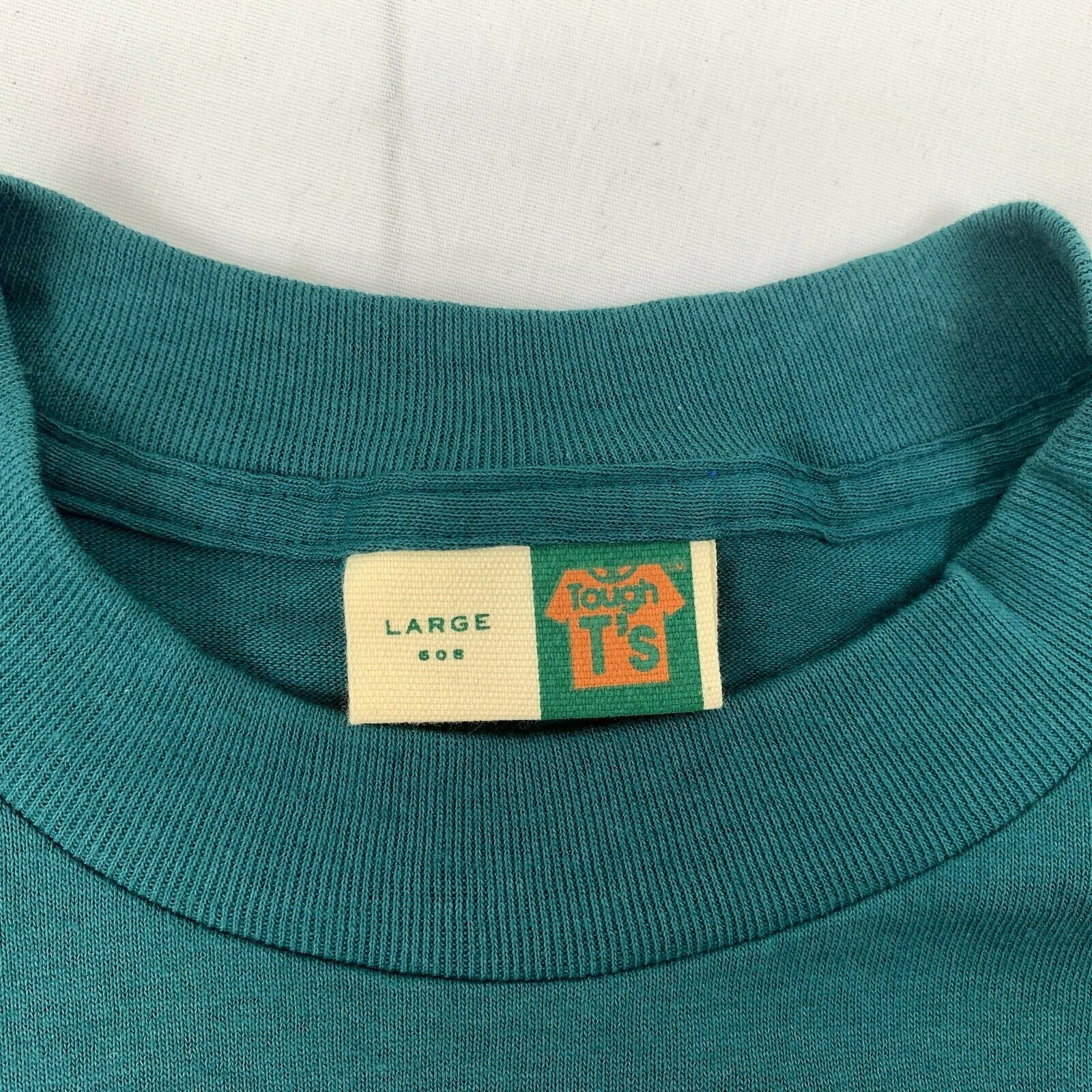 FILA Maglietta Essex River Race Cape Ann Rowing Club Mappa Vintage Anni '90 Verde Made in USA Taglia L