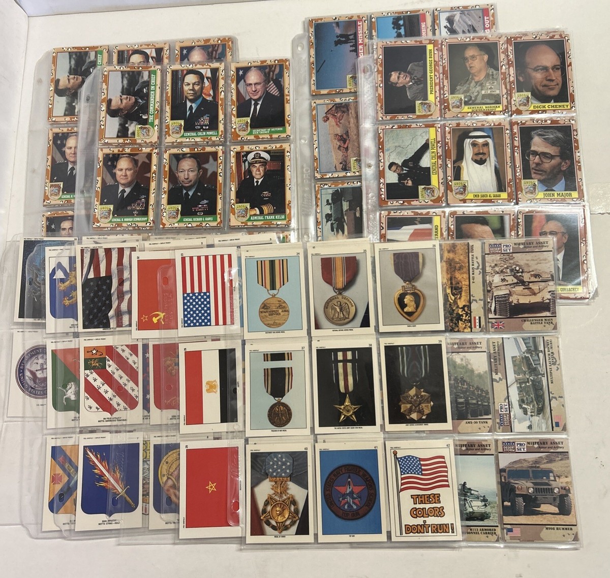 4-Sets Desert Storm 1991 Topps Trading Card Series 1, 2, 3 In