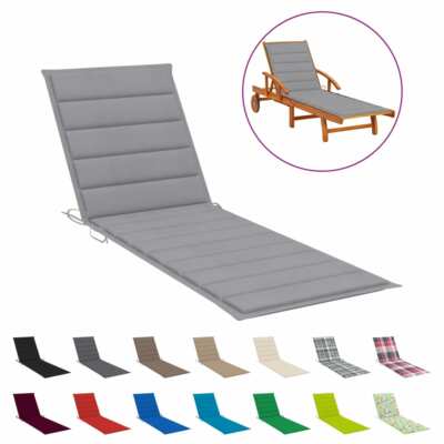 Sun Garden Liege Auflagen Sonnenliege 200cm Polster Auflage Gartenliege Kissen