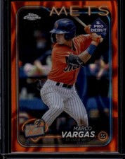 2024 Topps Pro Debut #PDC-158 Marco Vargas Chrome Orange Lava Refractor #/25