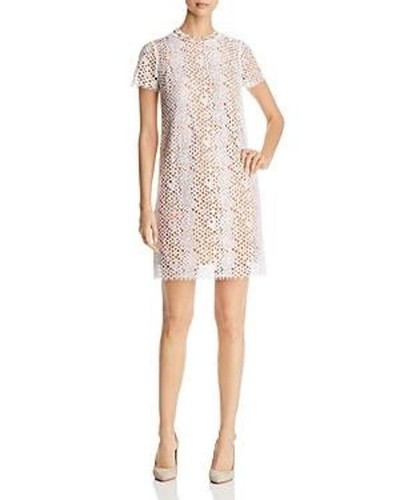 $225 Embellished White Lace Dress 