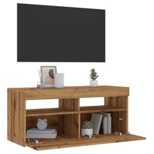 TV Schrank mit LED Leuchte Lowboard Fernsehschrank Fernsehtisch TV Möbel Ständer