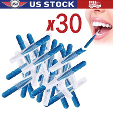30PCS Dental Orthodontic Oral Floss Interdental Brush Toothpick Teeth Cleaning