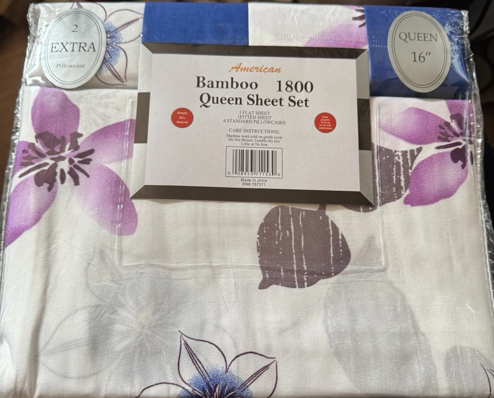 Nuevo juego de sábanas de bambú American Queen Foto 2 de 2