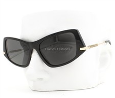 Burberry Sunglasses B 4408 3001 87 Polished Black Pale Gold Metal with Case