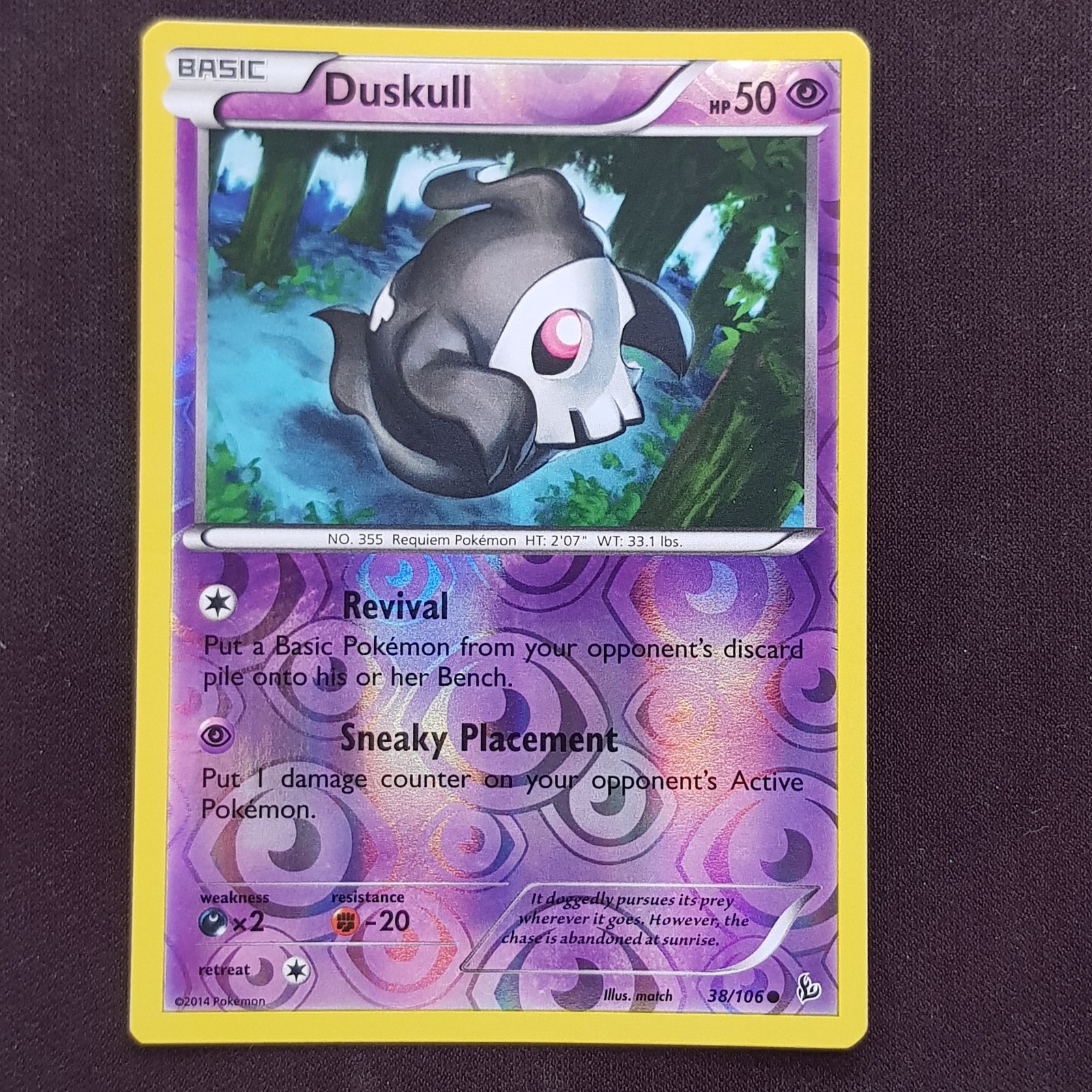 Duskull 38/106 Reverse HOLO Rare💯MINT💯Flashfire Pokemon Card TCG