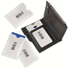 Anti-Magnetic Secure Slim Business-Style Portable 5CS RFID Shielding Card Sleeve