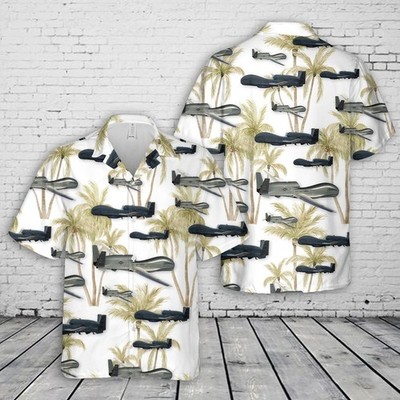US Air Force Northrop Grumman RQ 4 Global Hawk Hawaiian Shirt