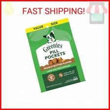 Greenies Pill Pockets for Dogs Large Size, Peanut Butter Flavor, 15.8 oz. Pouch