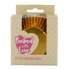 Gold Foil Baking Cases Foil Baking Cups Greaseproof Cupcake Cases Gold Pack of