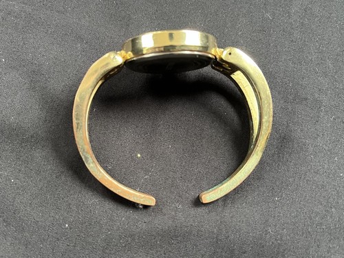 Woman's Sutton Gold Color But Worn Crystal Cuff Watch - Used But Working - Picture 5 of 7
