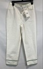 St. John Sport Women's White High Rise Cropped Pants Green Trim NWT Y2K Sz 4 — photo 1