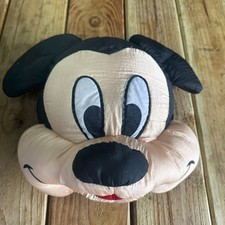 Vintage Mickey Mouse Head Plush Pillow