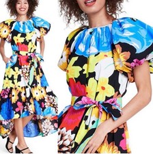 NWT Christopher John Rogers + Target Bright Multi Floral High Low Dress Medium