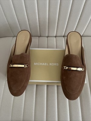 MICHAEL Michael Kors Nadia Slide Mule Dark Caramel  Size 10 Original Box