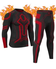 Seamless Thermal Underwear Set for Men, Long Johns Base Layer Winter Ski Hunt...